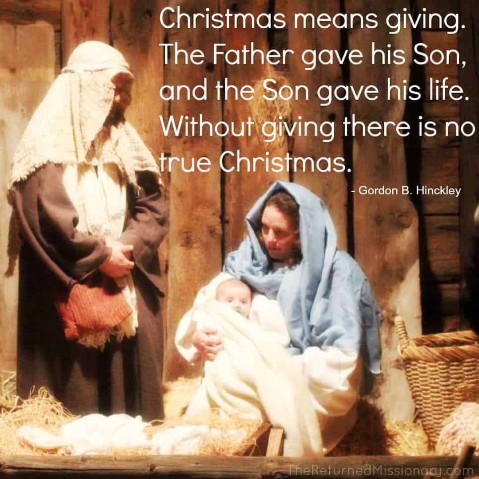 Christmas Quote - Gordon B Hinckley